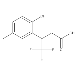 4,4,4-Trifluoro-3-(2-hydroxy-5-methylphenyl)butanoic acid结构式