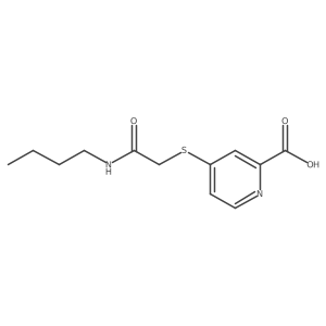 4-([(Butylcarbamoyl)methyl]sulfanyl)pyridine-2-carboxylic acid Structure