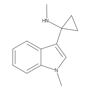 N-methyl-1-(1-methyl-1H-indol-3-yl)cyclopropan-1-amine结构式
