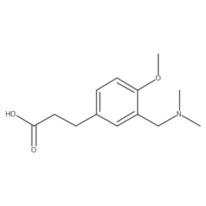 3-{3-[(Dimethylamino)methyl]-4-methoxyphenyl}propanoic acid结构式