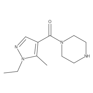 (1-Ethyl-5-methylpyrazol-4-yl)-piperazin-1-ylmethanone结构式