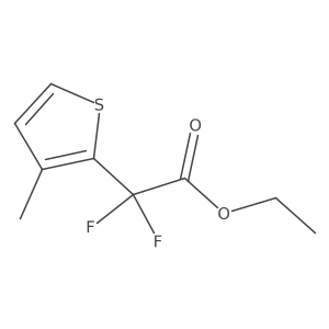 Ethyl 2,2-difluoro-2-(3-methylthiophen-2-yl)acetate结构式