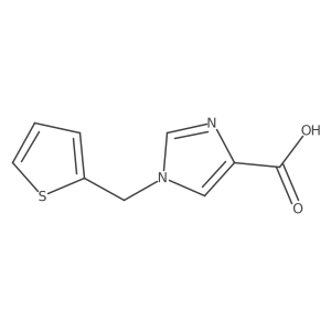 1-(thiophen-2-ylmethyl)-1H-imidazole-4-carboxylic acid结构式