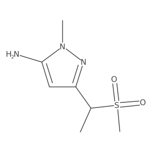 3-(1-methanesulfonylethyl)-1-methyl-1H-pyrazol-5-amine结构式