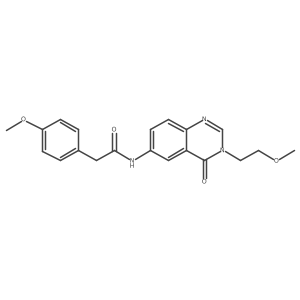 N-[3-(2-methoxyethyl)-4-oxo-3,4-dihydroquinazolin-6-yl]-2-(4-methoxyphenyl)acetamide Structure