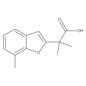 2-Methyl-2-(7-methyl-1-benzofuran-2-yl)propanoic acid Structure