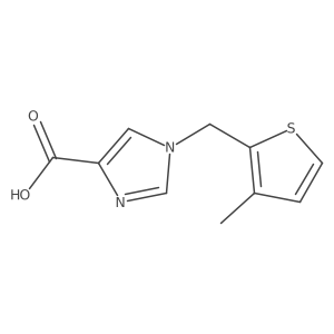 1-((3-methylthiophen-2-yl)methyl)-1H-imidazole-4-carboxylic acid结构式
