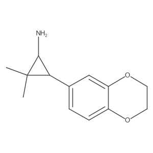 3-(2,3-Dihydro-1,4-benzodioxin-6-yl)-2,2-dimethylcyclopropan-1-amine结构式