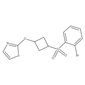 2-((1-((2-Bromophenyl)sulfonyl)azetidin-3-yl)oxy)thiazole结构式