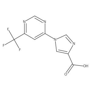 1-(6-(Trifluoromethyl)pyrimidin-4-yl)-1H-imidazole-4-carboxylic acid结构式