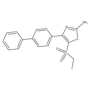 4-([1,1'-Biphenyl]-4-yl)-5-(ethylsulfonyl)thiazol-2-amine Structure