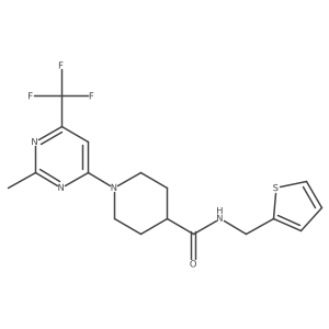 1-[2-methyl-6-(trifluoromethyl)pyrimidin-4-yl]-N-(2-thienylmethyl)piperidine-4-carboxamide Structure