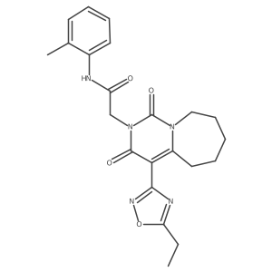 2-[4-(5-ethyl-1,2,4-oxadiazol-3-yl)-1,3-dioxo-1H,2H,3H,5H,6H,7H,8H,9H-pyrimido[1,6-a]azepin-2-yl]-N-(2-methylphenyl)acetamide Structure