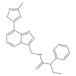 N-{[8-(3-Methyl-1,2,4-oxadiazol-5-YL)-[1,2,4]triazolo[4,3-A]pyridin-3-YL]methyl}-2-phenylbutanamide Structure