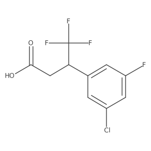 3-(3-Chloro-5-fluorophenyl)-4,4,4-trifluorobutanoic acid Structure