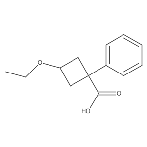 3-Ethoxy-1-phenylcyclobutanecarboxylic acid结构式
