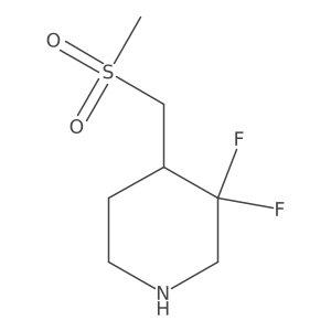 3,3-Difluoro-4-(methanesulfonylmethyl)piperidine Structure