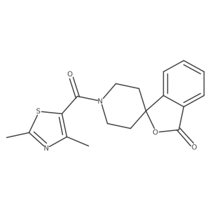 1'-(2,4-dimethylthiazole-5-carbonyl)-3H-spiro[isobenzofuran-1,4'-piperidin]-3-one结构式