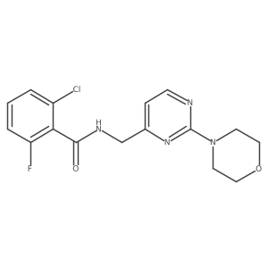 2-chloro-6-fluoro-N-((2-morpholinopyrimidin-4-yl)methyl)benzamide Structure
