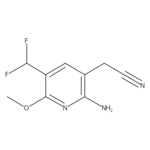2-(2-Amino-5-(difluoromethyl)-6-methoxypyridin-3-yl)acetonitrile结构式