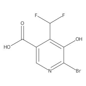 6-Bromo-4-(difluoromethyl)-5-hydroxynicotinic acid Structure