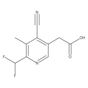 4-Cyano-2-(difluoromethyl)-3-methylpyridine-5-acetic acid Structure