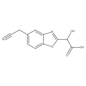2-(Carboxy(hydroxy)methyl)benzo[d]oxazole-5-acetonitrile Structure