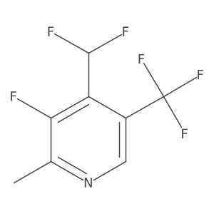 4-(difluoromethyl)-3-fluoro-2-methyl-5-(trifluoromethyl)pyridine结构式