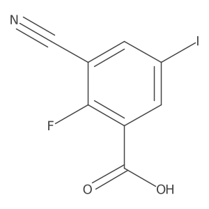 3-Cyano-2-fluoro-5-iodobenzoic acid Structure