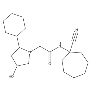 N-(1-cyanocycloheptyl)-2-(2-cyclohexyl-4-hydroxypyrrolidin-1-yl)acetamide Structure