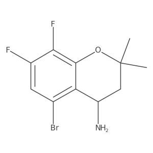 2H-1-Benzopyran-4-amine, 5-bromo-7,8-difluoro-3,4-dihydro-2,2-dimethyl-, (4R)-结构式