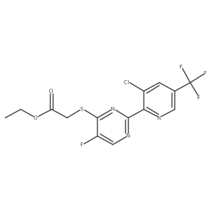 Ethyl 2-((2-(3-chloro-5-(trifluoromethyl)pyridin-2-yl)-5-fluoropyrimidin-4-yl)thio)acetate结构式