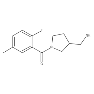 (3-(Aminomethyl)pyrrolidin-1-yl)(2-fluoro-5-methylphenyl)methanone Structure