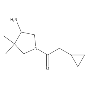 1-(4-Amino-3,3-dimethylpyrrolidin-1-yl)-2-cyclopropylethan-1-one结构式