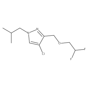 4-chloro-3-[(2,2-difluoroethoxy)methyl]-1-isobutyl-1H-pyrazole结构式
