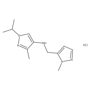 1-isopropyl-3-methyl-N-[(1-methyl-1H-pyrazol-5-yl)methyl]-1H-pyrazol-4-amine结构式