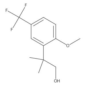 2-[2-Methoxy-5-(trifluoromethyl)phenyl]-2-methylpropan-1-ol结构式