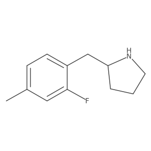 2-[(2-Fluoro-4-methylphenyl)methyl]pyrrolidine结构式