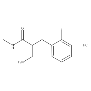 3-amino-2-[(2-fluorophenyl)methyl]-N-methylpropanamide hydrochloride Structure