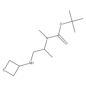 tert-Butyl methyl(1-(thietan-3-ylamino)propan-2-yl)carbamate结构式