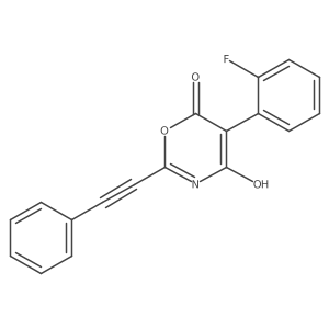 5-(2-Fluorophenyl)-4-hydroxy-2-(phenylethynyl)-6H-1,3-oxazin-6-one结构式