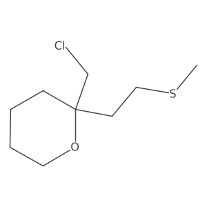 2-(Chloromethyl)-2-[2-(methylsulfanyl)ethyl]oxane结构式
