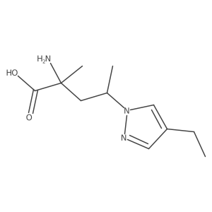 2-amino-4-(4-ethyl-1H-pyrazol-1-yl)-2-methylpentanoic acid Structure