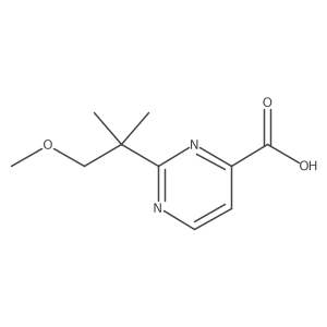 2-(1-Methoxy-2-methylpropan-2-yl)pyrimidine-4-carboxylic acid结构式