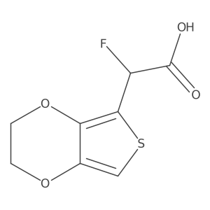 2-fluoro-2-{2H,3H-thieno[3,4-b][1,4]dioxin-5-yl}acetic acid结构式