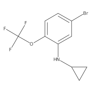 5-Bromo-N-cyclopropyl-2-(trifluoromethoxy)aniline结构式