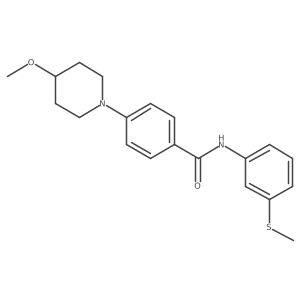 4-(4-methoxypiperidin-1-yl)-N-(3-(methylthio)phenyl)benzamide Structure