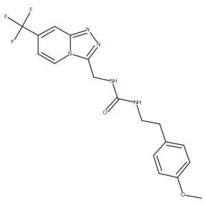 1-(4-Methoxyphenethyl)-3-((7-(trifluoromethyl)-[1,2,4]triazolo[4,3-a]pyridin-3-yl)methyl)urea Structure