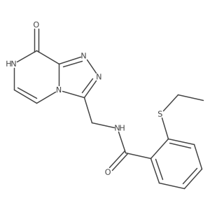 2-(ethylthio)-N-((8-hydroxy-[1,2,4]triazolo[4,3-a]pyrazin-3-yl)methyl)benzamide Structure