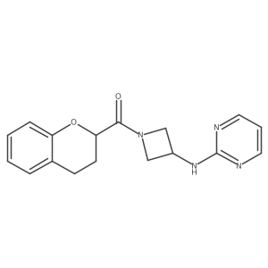 Chroman-2-yl(3-(pyrimidin-2-ylamino)azetidin-1-yl)methanone Structure